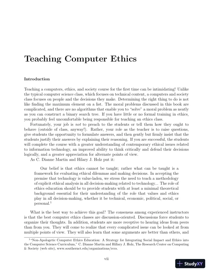 Solution Manual for Ethics for the Information Age, 8th Edition, page 4