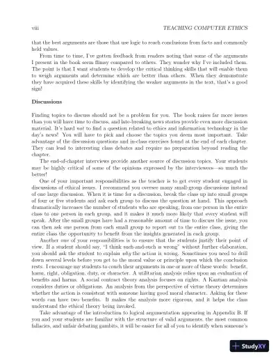 Solution Manual for Ethics for the Information Age, 8th Edition - Page 5 preview image