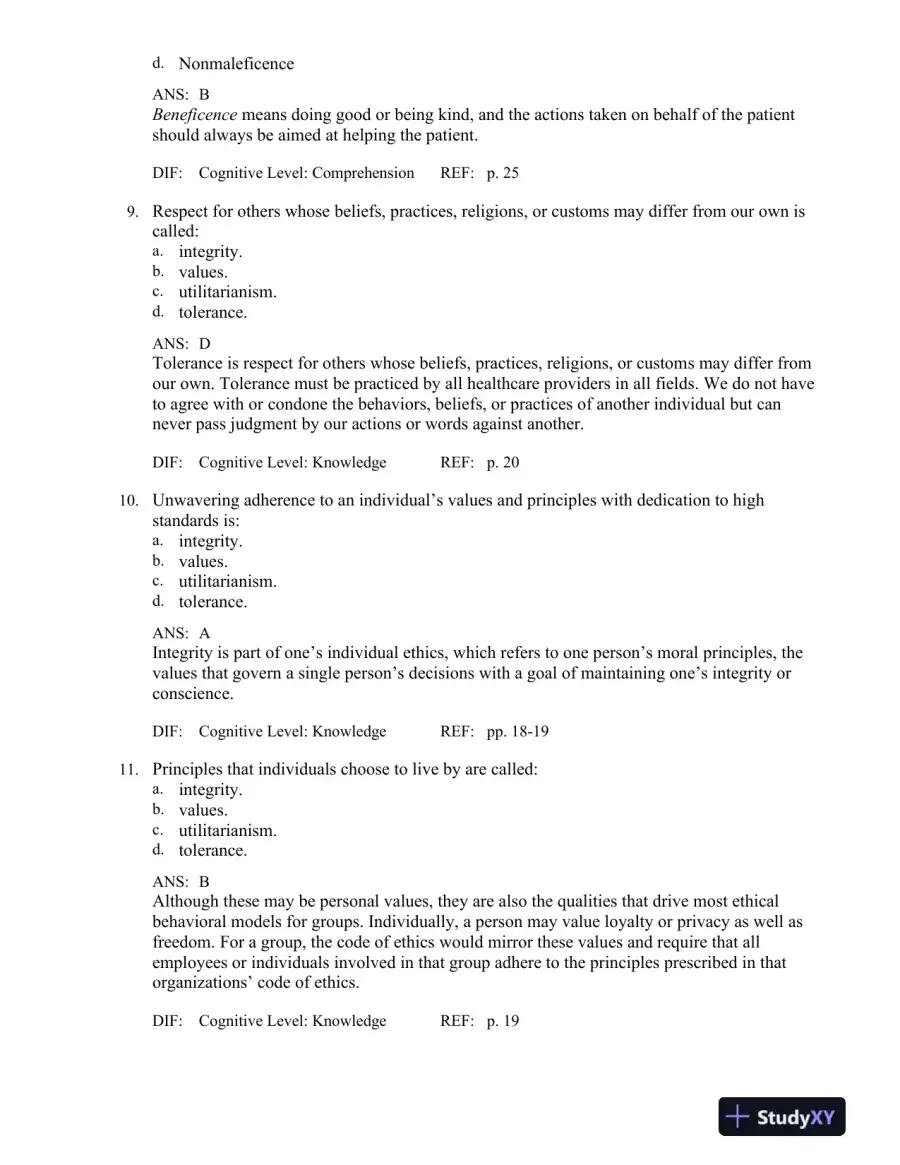 Legal and Ethical Issues for Health Professions 3rd Edition Test Bank, page 11