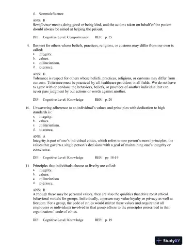 Legal and Ethical Issues for Health Professions 3rd Edition Test Bank - Page 11 preview image