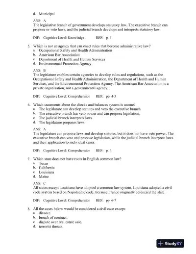 Legal and Ethical Issues for Health Professions 3rd Edition Test Bank - Page 3 preview image