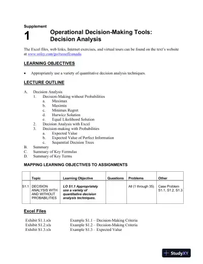 Operations Management: Creating Value Along The Supply Chain, 1st Canadian Edition Lecture Notes - Page 9 preview image