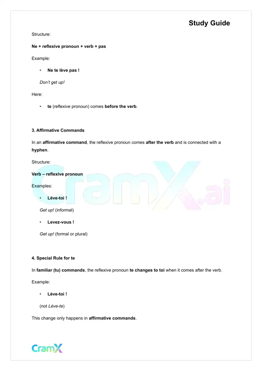 French I - Reflexive Verbs, page 3