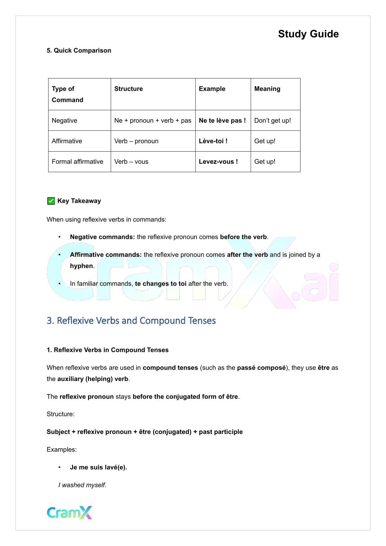 French I - Reflexive Verbs - Page 4 preview image
