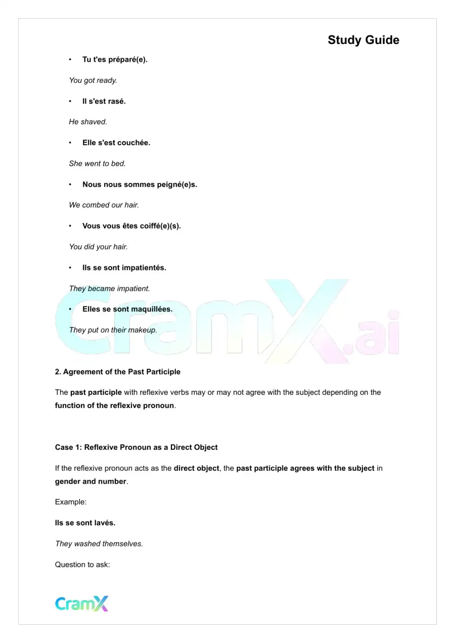 French I - Reflexive Verbs, page 5