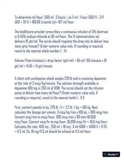 HESI Pharmacology Practice Exam With Answers (102 Solved Questions) - Page 4 preview image
