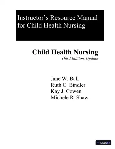 Class Notes for Child Health Nursing, 3rd Edition - Page 1 preview image