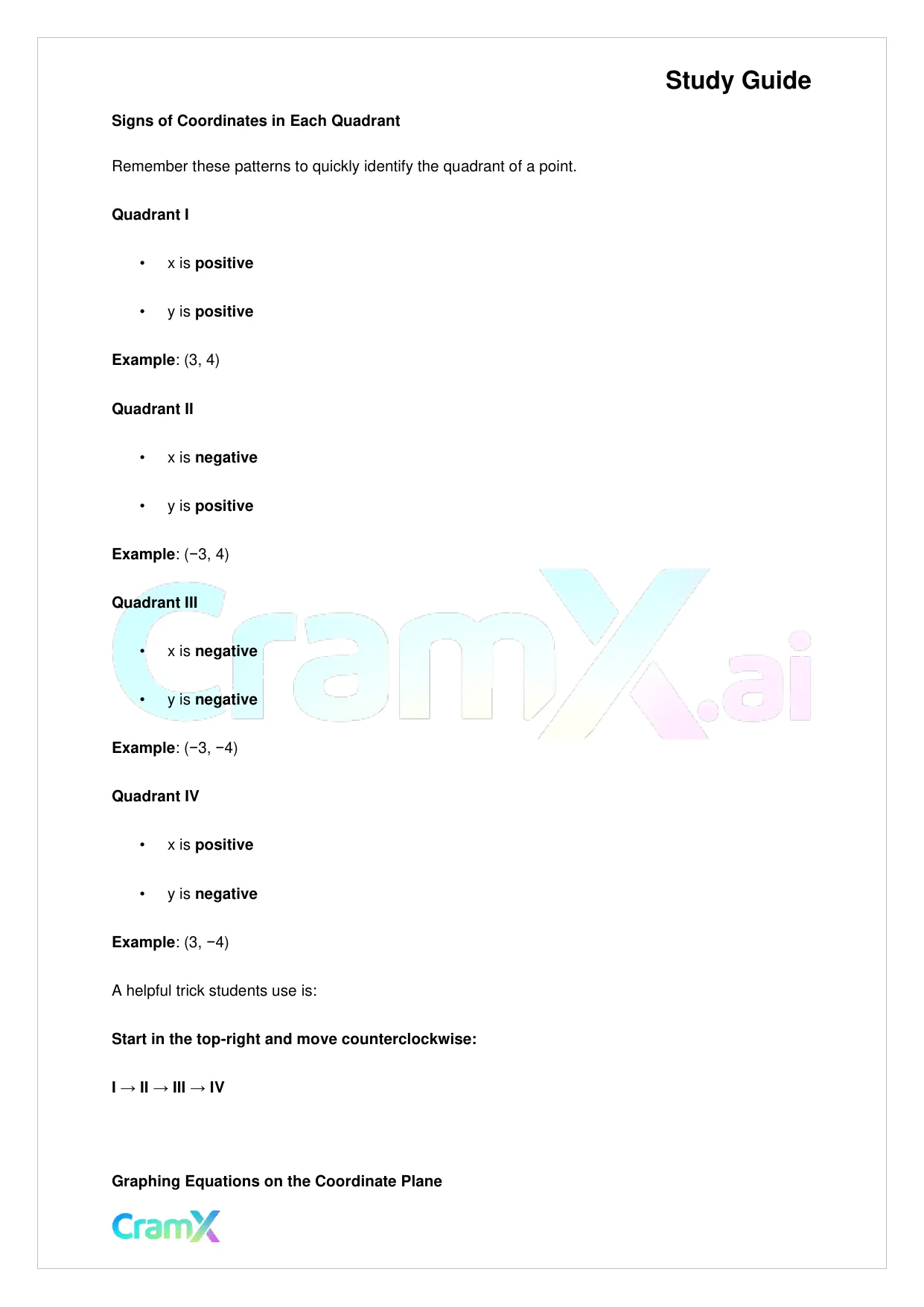 Algebra I – Coordinate Geometry - Page 5 preview image