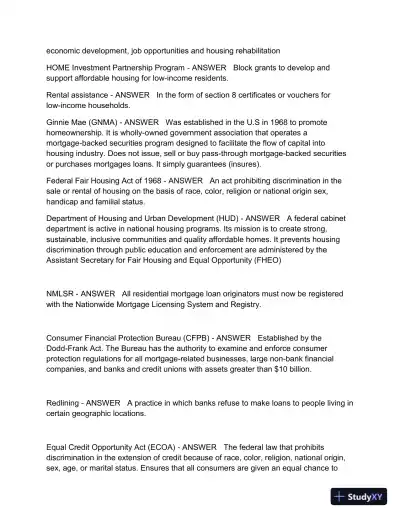 2023 Champions Real Estate Finance Exam with Answers (186 Solved Questions) - Page 5 preview image