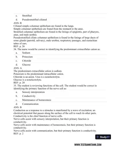 Understanding Pathophysiology 6th Edition Test Bank - Page 15 preview image