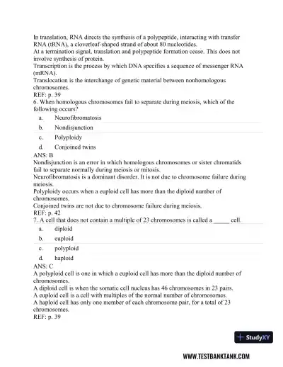 Understanding Pathophysiology 6th Edition Test Bank - Page 19 preview image