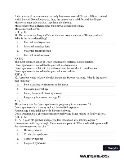 Understanding Pathophysiology 6th Edition Test Bank - Page 21 preview image