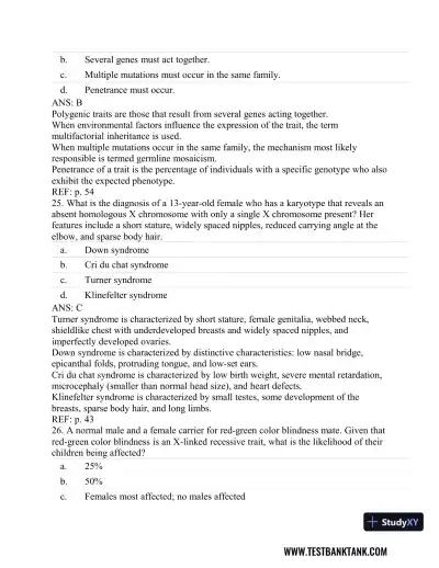 Understanding Pathophysiology 6th Edition Test Bank - Page 26 preview image