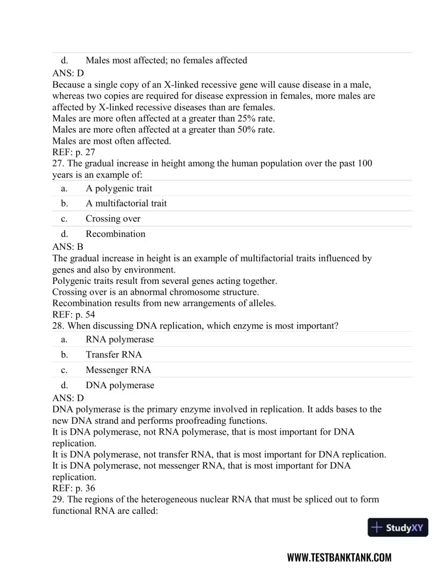 Understanding Pathophysiology 6th Edition Test Bank, page 27