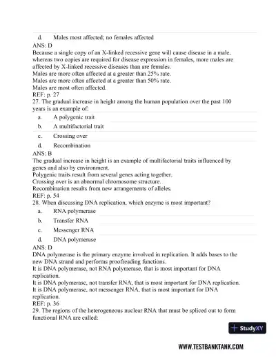 Understanding Pathophysiology 6th Edition Test Bank - Page 27 preview image