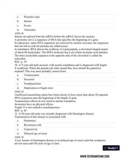 Understanding Pathophysiology 6th Edition Test Bank - Page 28 preview image
