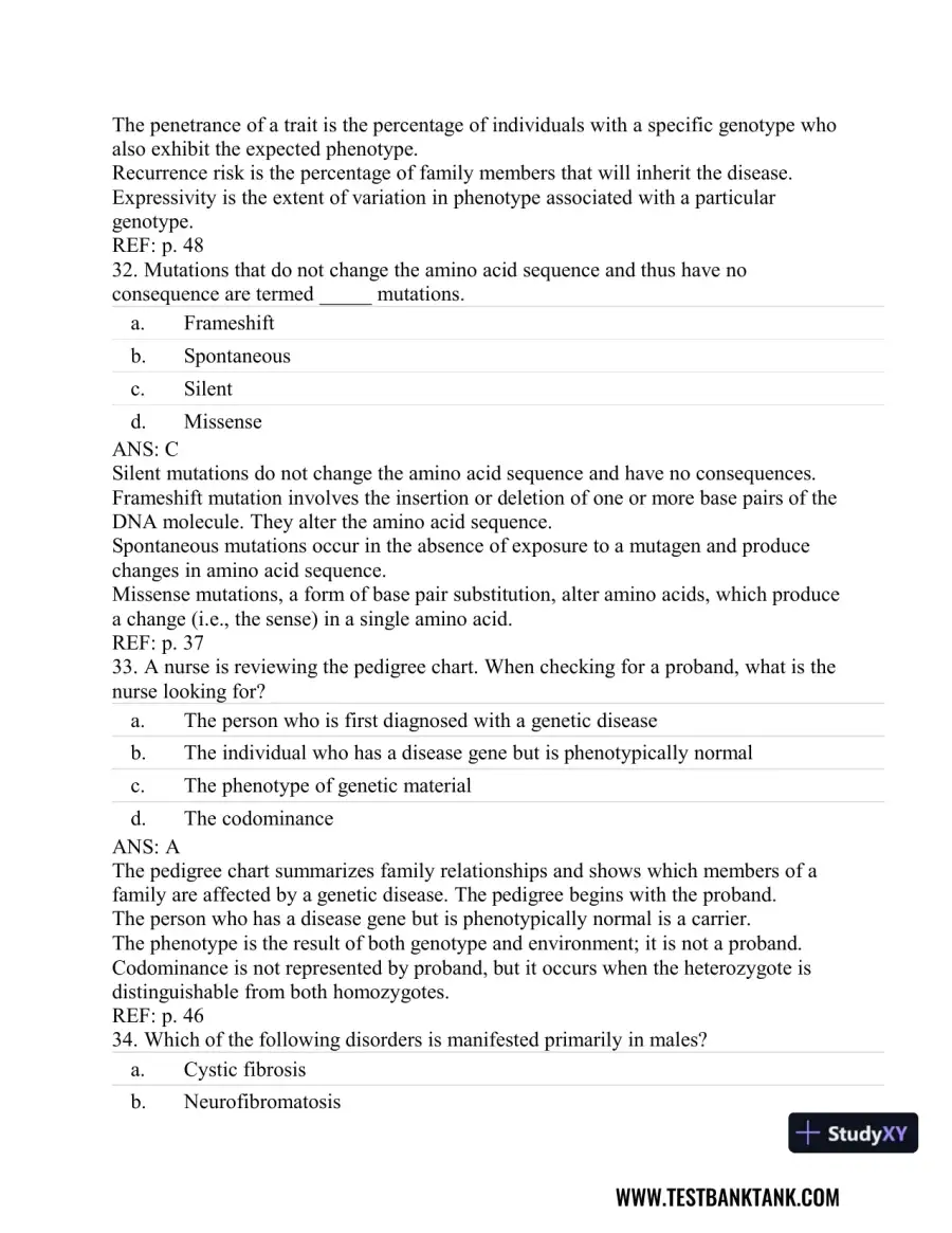 Understanding Pathophysiology 6th Edition Test Bank, page 29