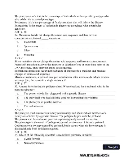 Understanding Pathophysiology 6th Edition Test Bank - Page 29 preview image