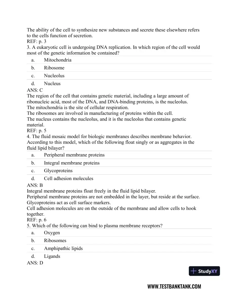 Understanding Pathophysiology 6th Edition Test Bank, page 3