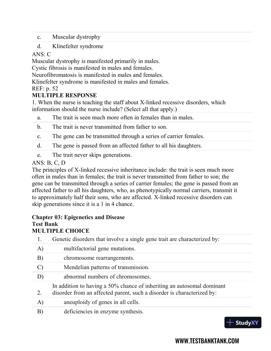 Understanding Pathophysiology 6th Edition Test Bank, page 30