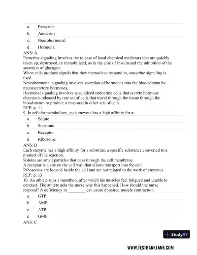 Understanding Pathophysiology 6th Edition Test Bank - Page 5 preview image