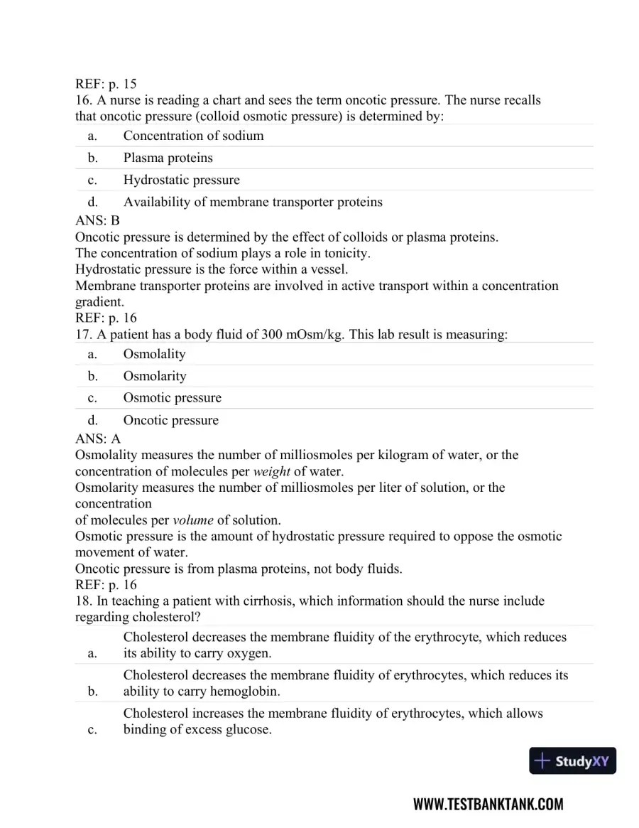 Understanding Pathophysiology 6th Edition Test Bank, page 8