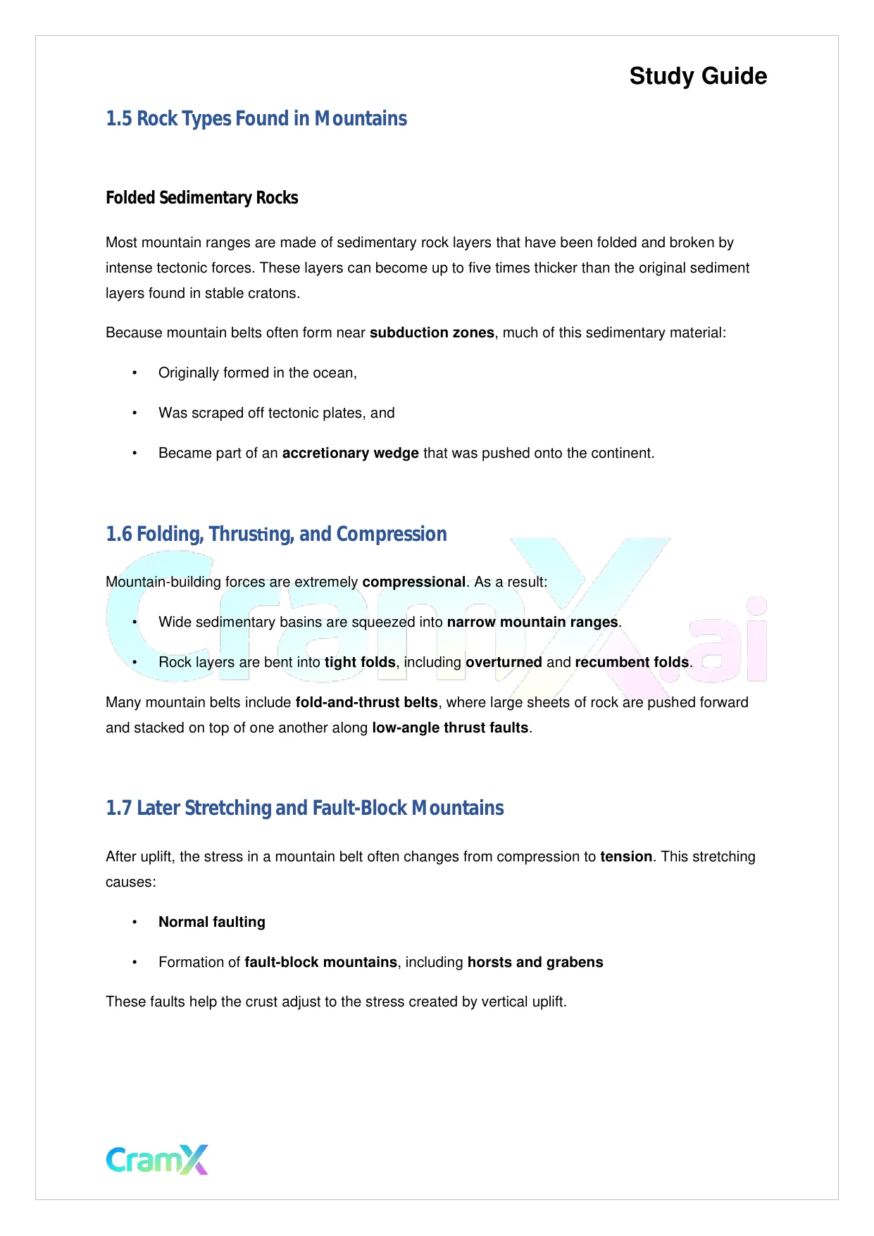 Geology - Mountain Building - Page 3 preview image