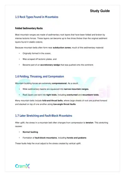 Geology - Mountain Building - Page 3 preview image