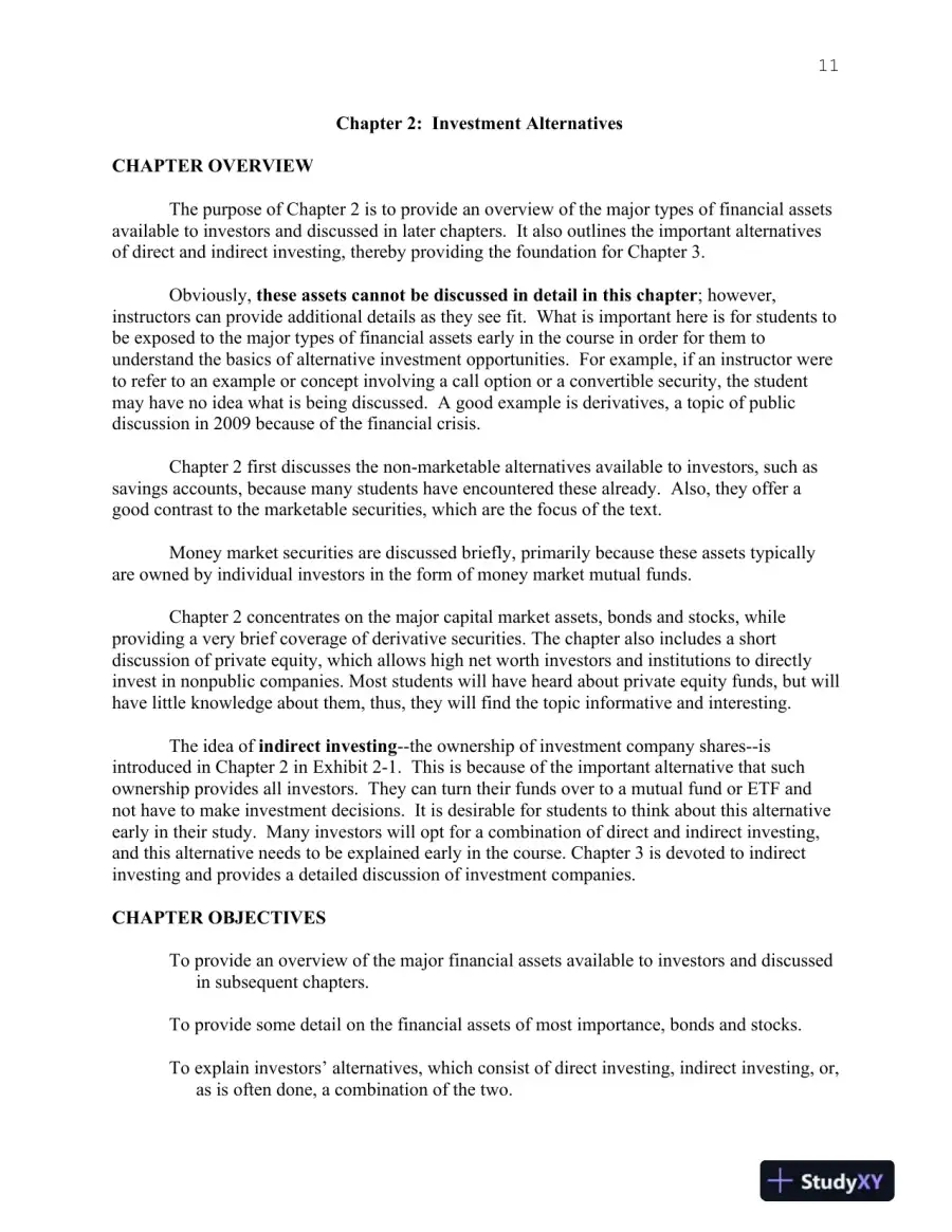 Investments, Binder Ready Version: Analysis and Management, 13th Edition Solution Manual, page 12