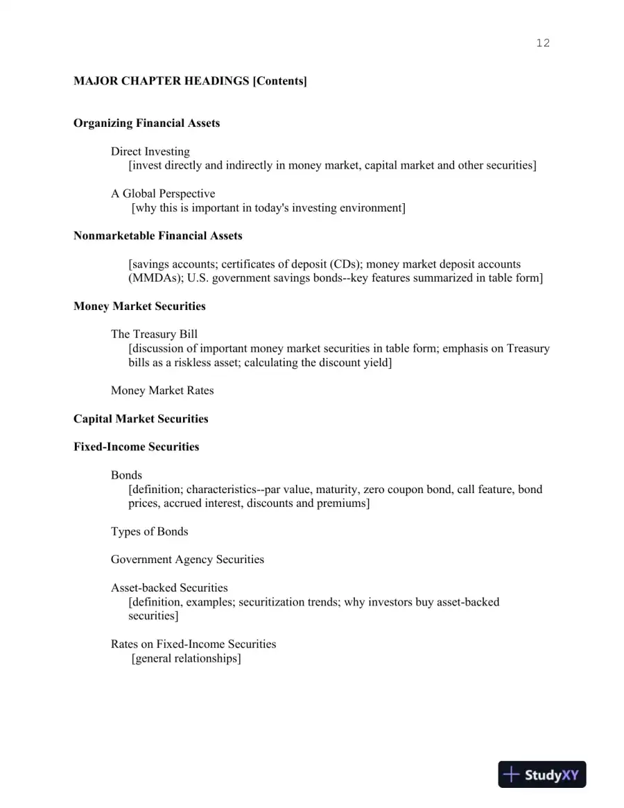 Investments, Binder Ready Version: Analysis and Management, 13th Edition Solution Manual, page 13