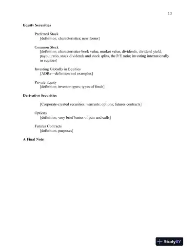 Investments, Binder Ready Version: Analysis and Management, 13th Edition Solution Manual - Page 14 preview image