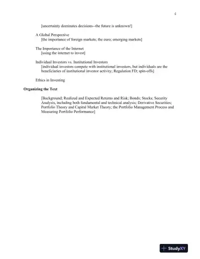 Investments, Binder Ready Version: Analysis and Management, 13th Edition Solution Manual - Page 5 preview image