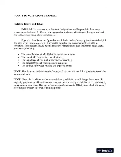 Investments, Binder Ready Version: Analysis and Management, 13th Edition Solution Manual - Page 6 preview image