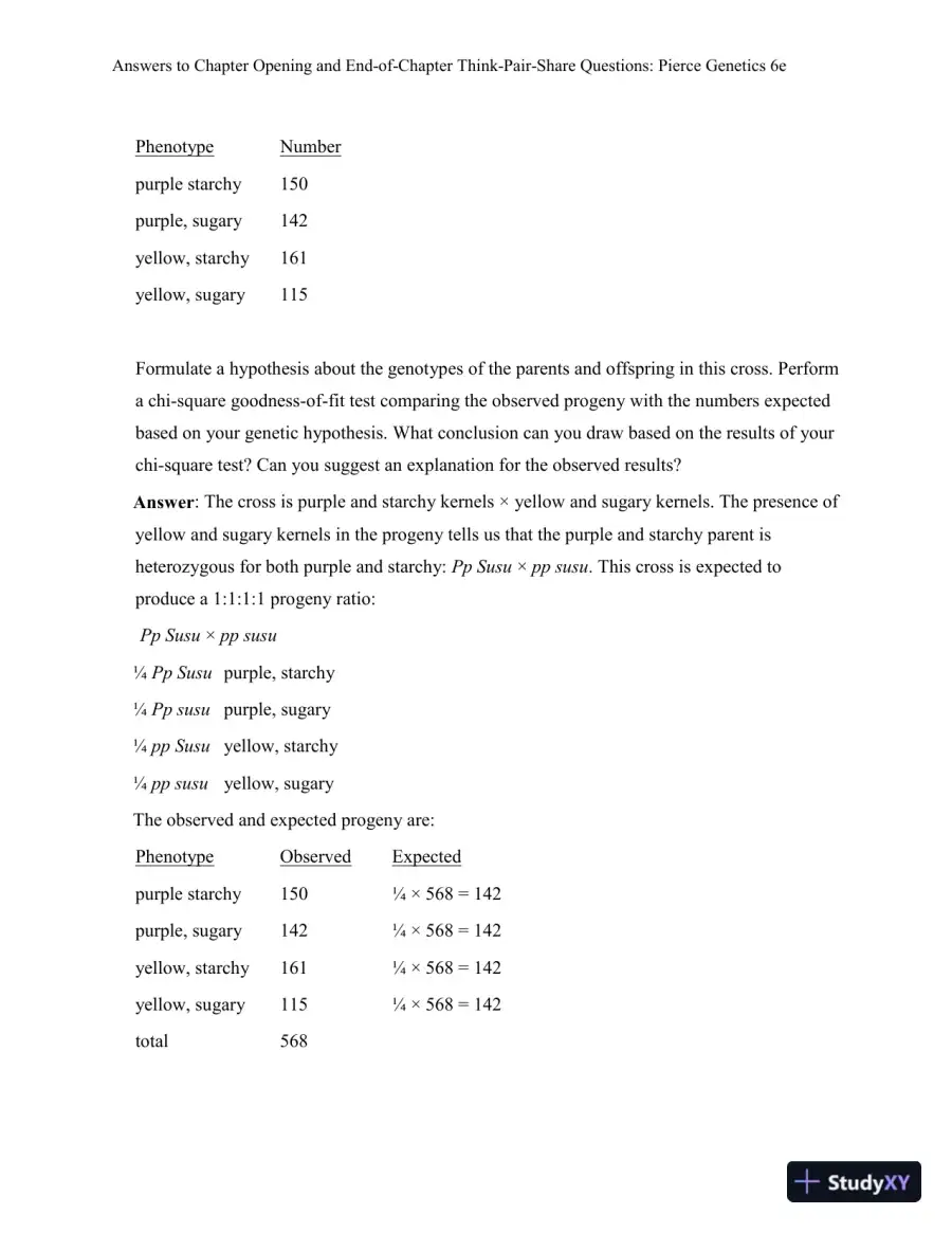 Genetics: A Conceptual Approach, 6th Edition Solution Manual, page 14