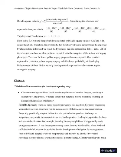 Genetics: A Conceptual Approach, 6th Edition Solution Manual - Page 15 preview image