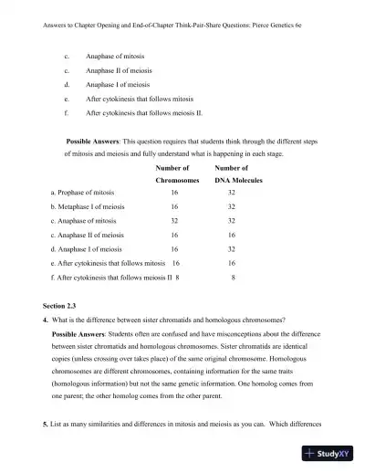 Genetics: A Conceptual Approach, 6th Edition Solution Manual - Page 7 preview image
