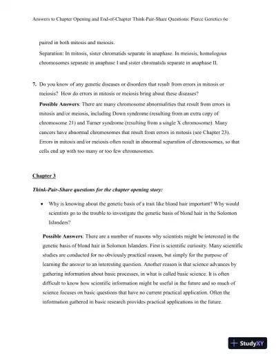 Genetics: A Conceptual Approach, 6th Edition Solution Manual - Page 9 preview image