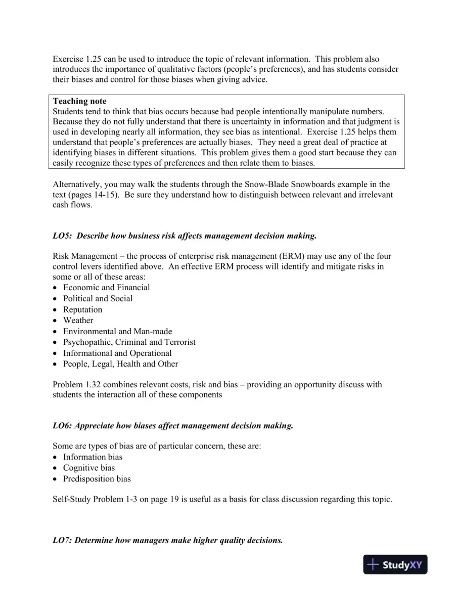 Cost Management: Measuring, Monitoring, And Motivating Performance, 2nd Edition Lecture Notes, page 6