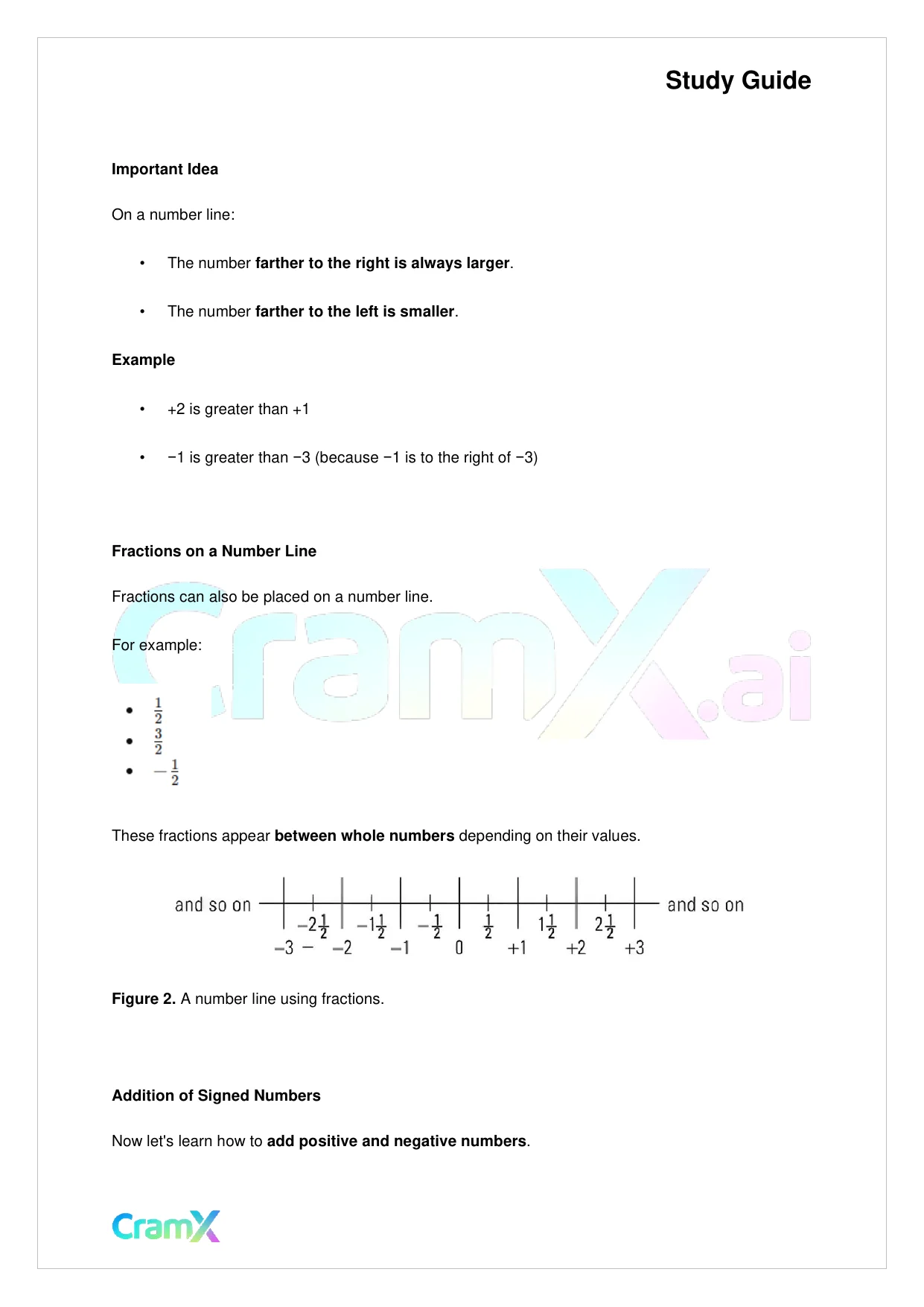 Algebra I – Signed Numbers Fractions and Percents - Page 2 preview image