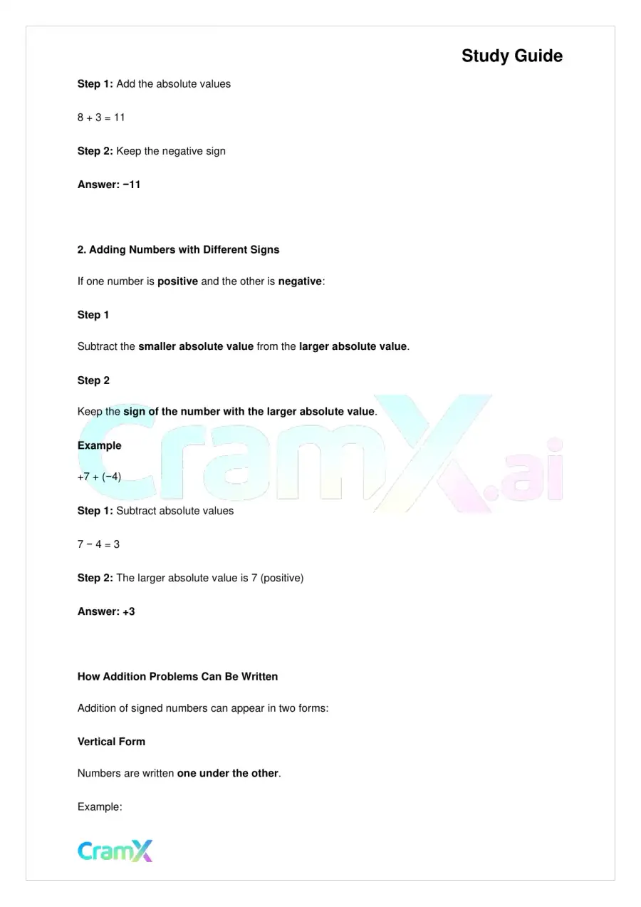 Algebra I – Signed Numbers Fractions and Percents, page 4