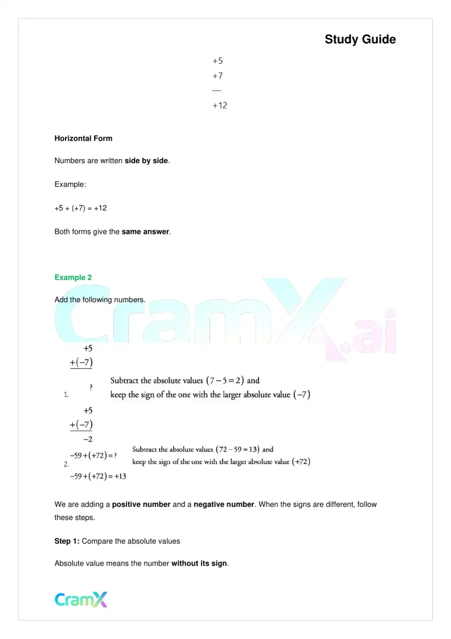 Algebra I – Signed Numbers Fractions and Percents, page 5