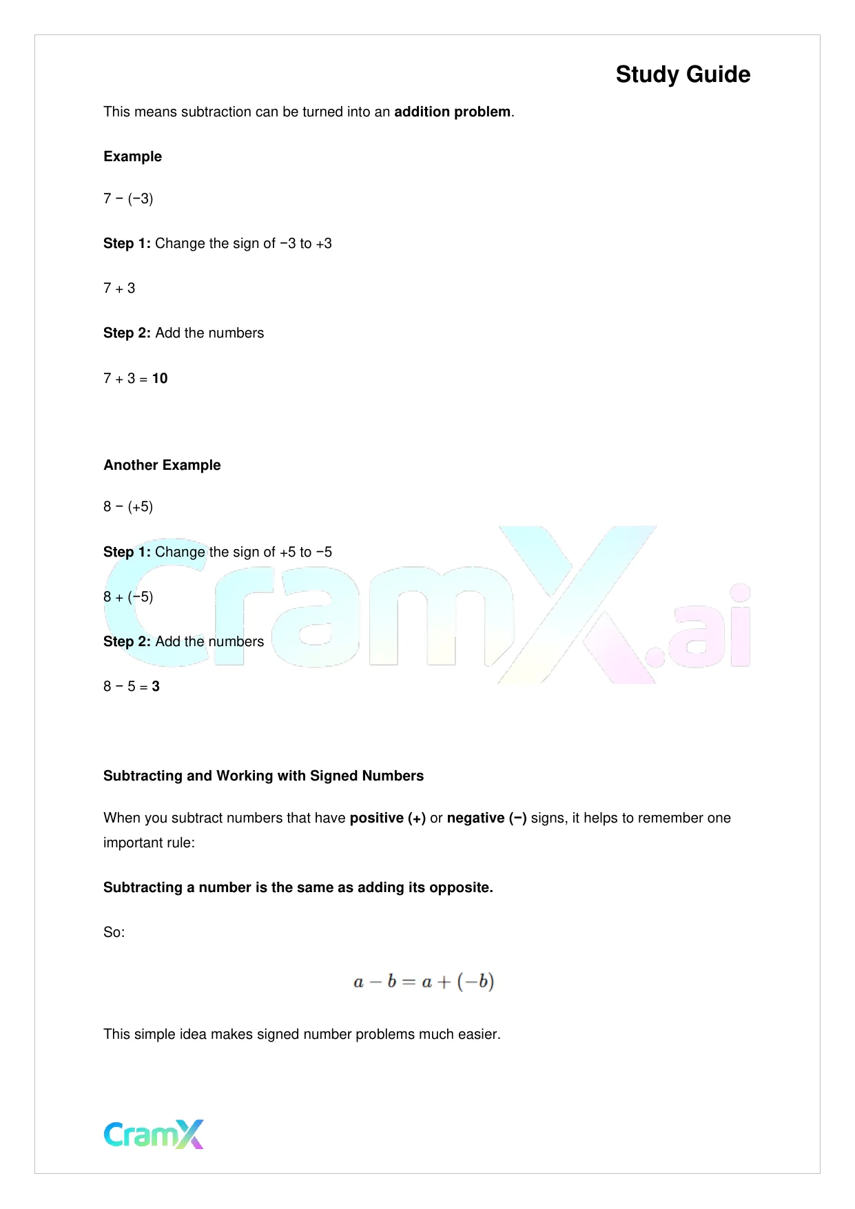 Algebra I – Signed Numbers Fractions and Percents - Page 9 preview image