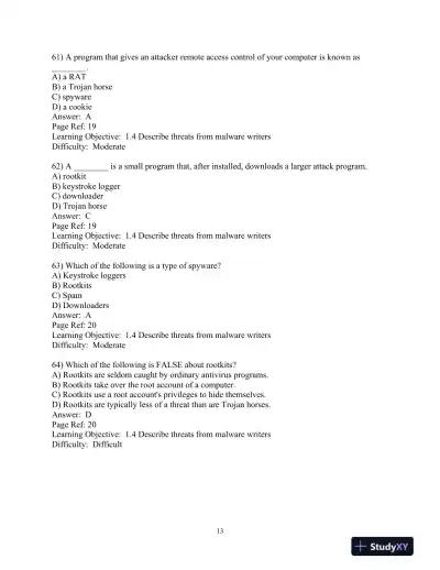Test Bank for Corporate Computer Security, 5th Edition - Page 14 preview image