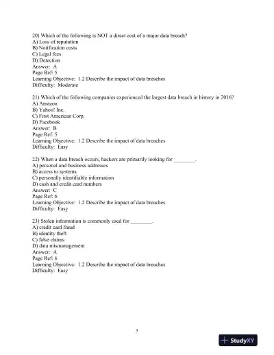 Test Bank for Corporate Computer Security, 5th Edition - Page 6 preview image
