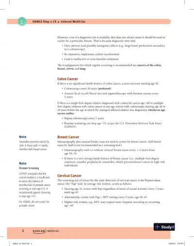 USMLE Step 2 CK Lecture Notes 2021: Internal Medicine, 1st Edition (2020) - Page 12 preview image