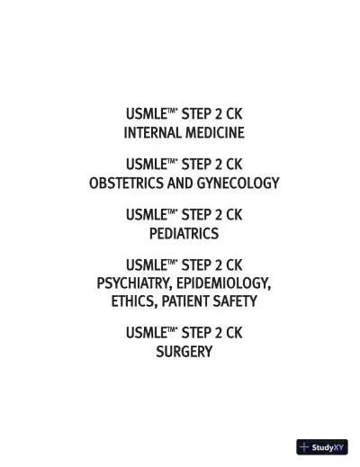 USMLE Step 2 CK Lecture Notes 2021: Internal Medicine, 1st Edition (2020) - Page 4 preview image