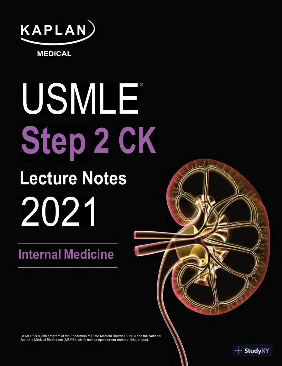 USMLE Step 2 CK Lecture Notes 2021: Internal Medicine, 1st Edition (2020), page 5