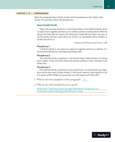Solution Manual for Reading and Writing About Contemporary Issues, 3rd Edition - Page 11 preview image