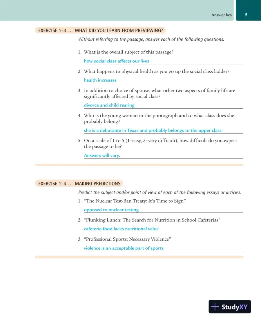 Solution Manual for Reading and Writing About Contemporary Issues, 3rd Edition, page 7