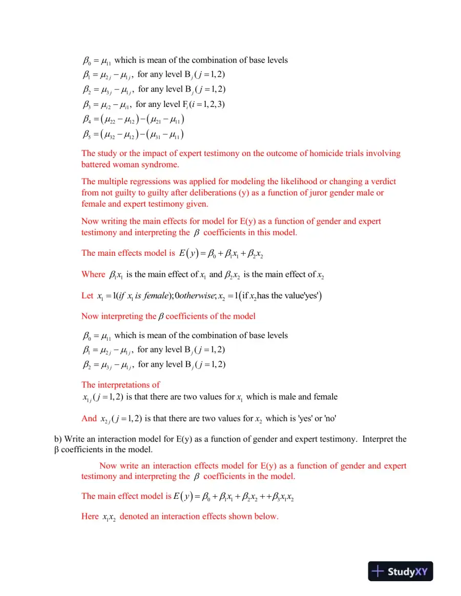 Analysis of Regression Models and Interactions in Various Statistical Contexts, page 3